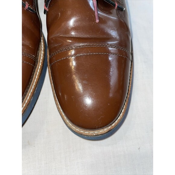 Ted Baker Captoe Dress Shoes Mens Size 9 M Brown Leather Oxfords Block Heels main image 11